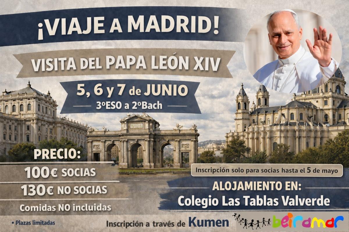 ¡Viaje a Madrid para ver al Papa León XIV! 3ºESO a 2ºBACH