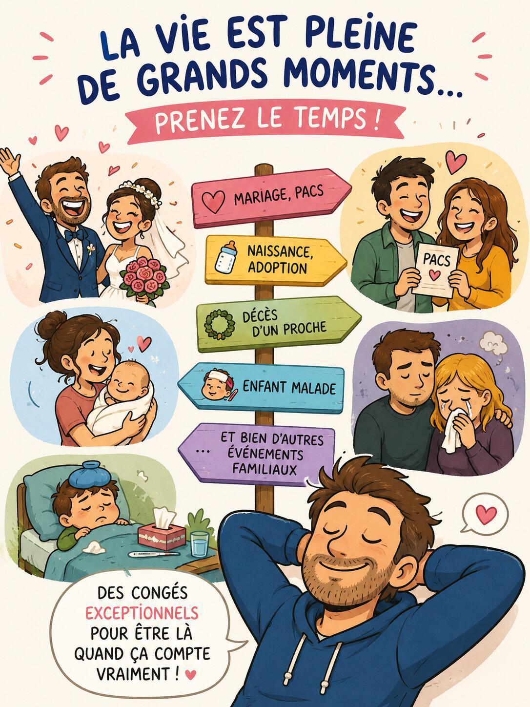 Congés exceptionnels : Vos droits en un coup d'oeil