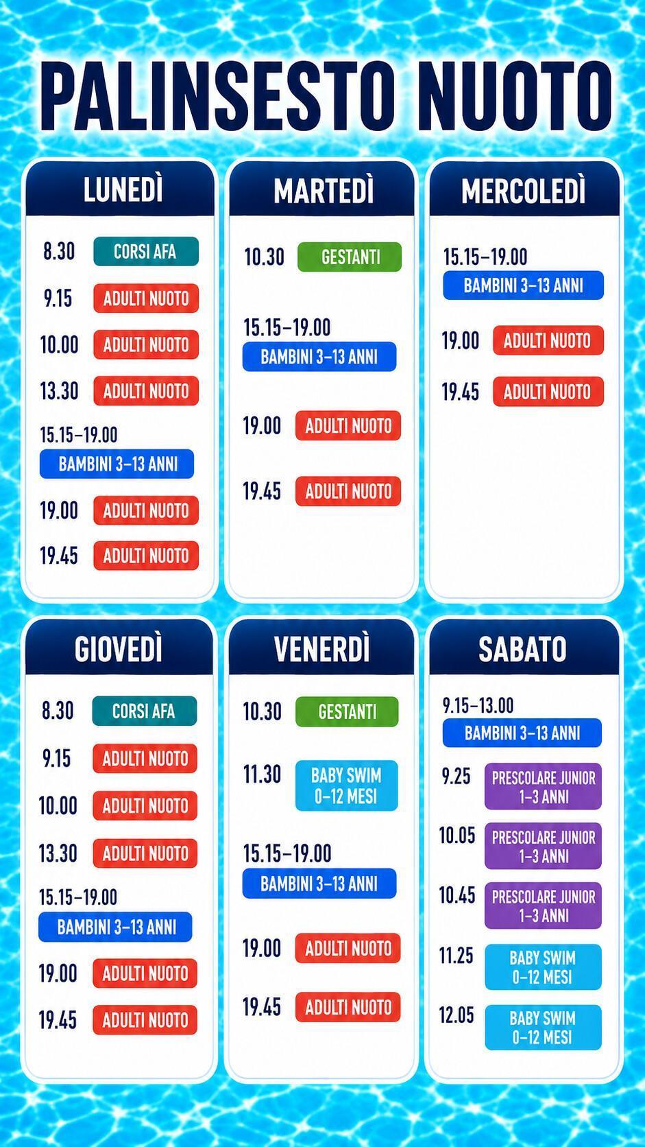 Corsi di nuoto