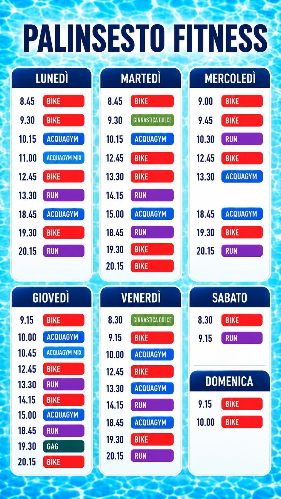 Palinsesto Fitness