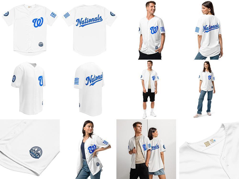 Washington Nationals Greek Heritage Baseball Jersey Washington Nationals Greek Heritage Baseball Jersey