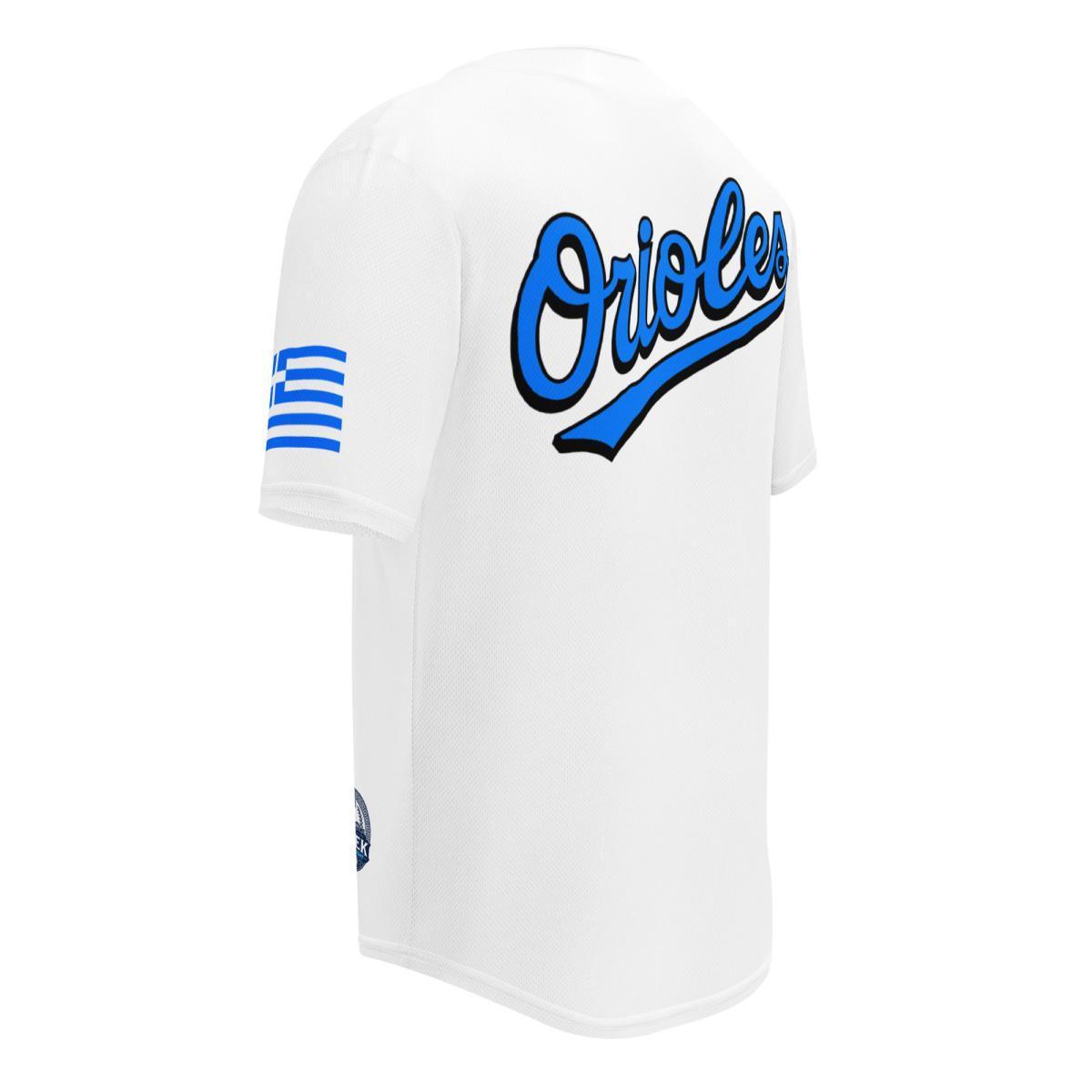 Baltimore Orioles Greek Heritage Baseball Jersey