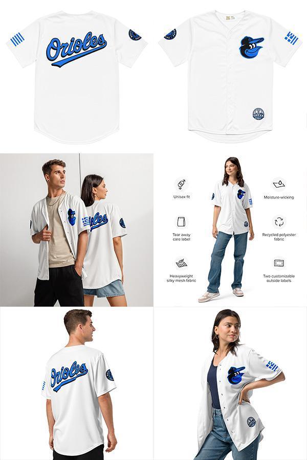 Baltimore Orioles Greek Heritage Baseball Jersey