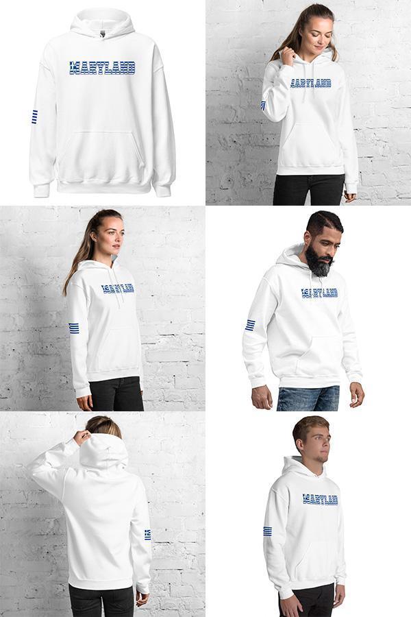 Maryland Greek Flag Letters Unisex Hoodie Maryland Greek Flag Letters Unisex Hoodie