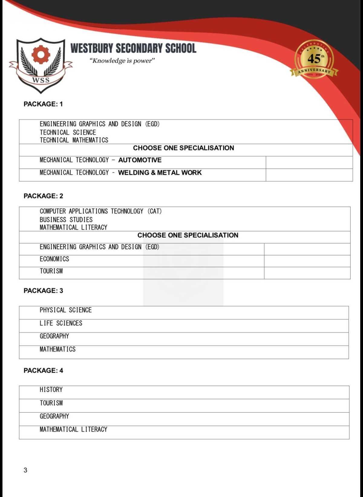Grade 10 2027 Subject Selection Information Meeting