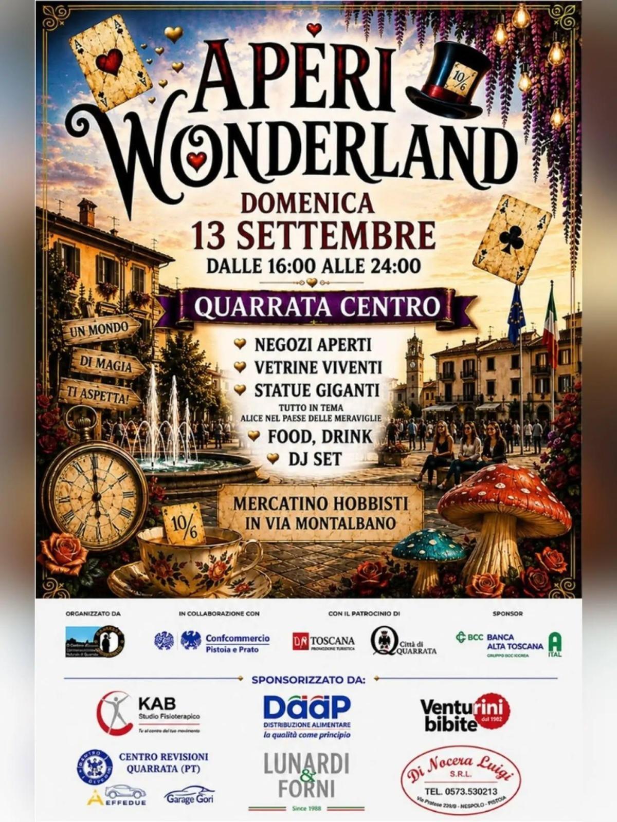 AperiWonderland: Alice-Inspired Street Festival in Quarrata AperiWonderland: Alice-Inspired Street Festival in Quarrata