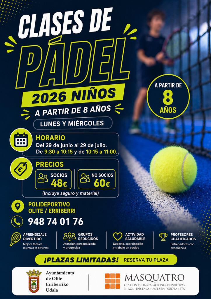 Cursos de natación y pádel en el mes de julio Cursos de natación y pádel en el mes de julio