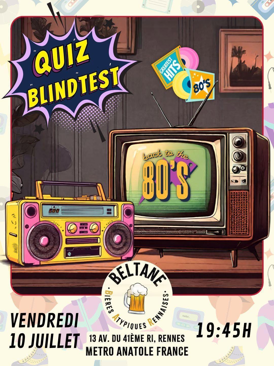 Quiz Blindtest Années 80 à Beltane Quiz Blindtest Années 80 à Beltane