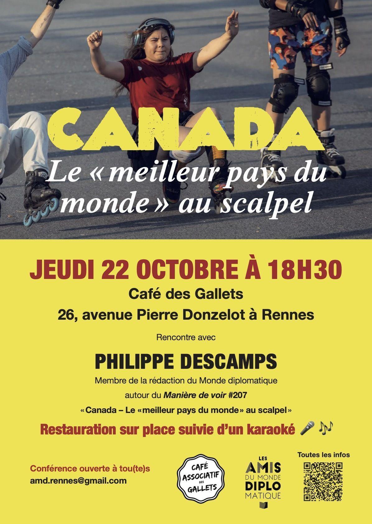 Canada, conférence puis karaoké au Café des Gallets Canada, conférence puis karaoké au Café des Gallets