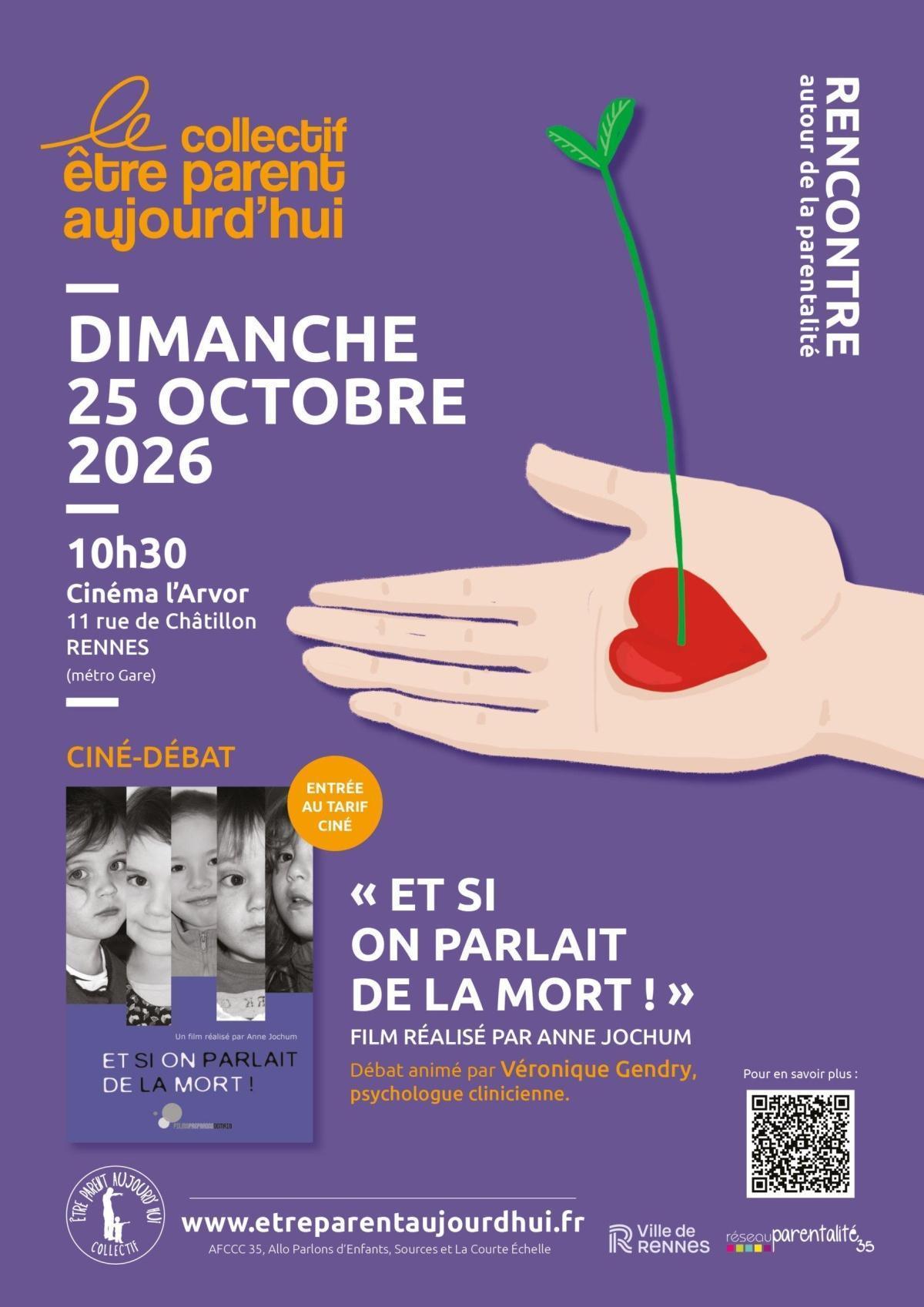 Ciné-débat Et si on parlait de la mort aux enfants au cinéma Arvor Ciné-débat Et si on parlait de la mort aux enfants au cinéma Arvor