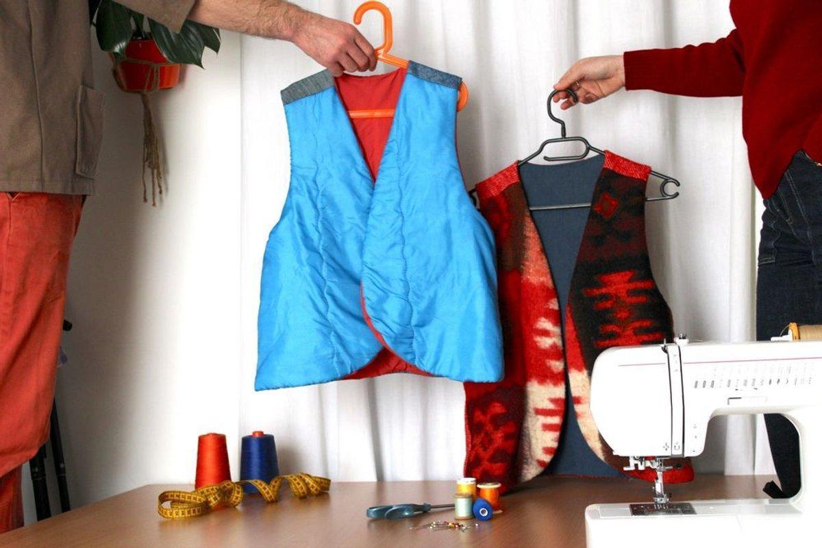 Cousez votre gilet sans manches en couverture upcyclée à Rennes Cousez votre gilet sans manches en couverture upcyclée à Rennes