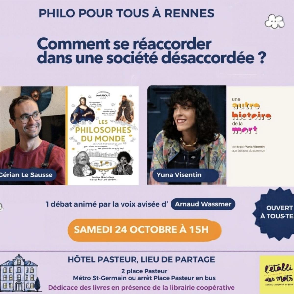 ⭐ Rencontre philo pour tous à l'Hôtel Pasteur
