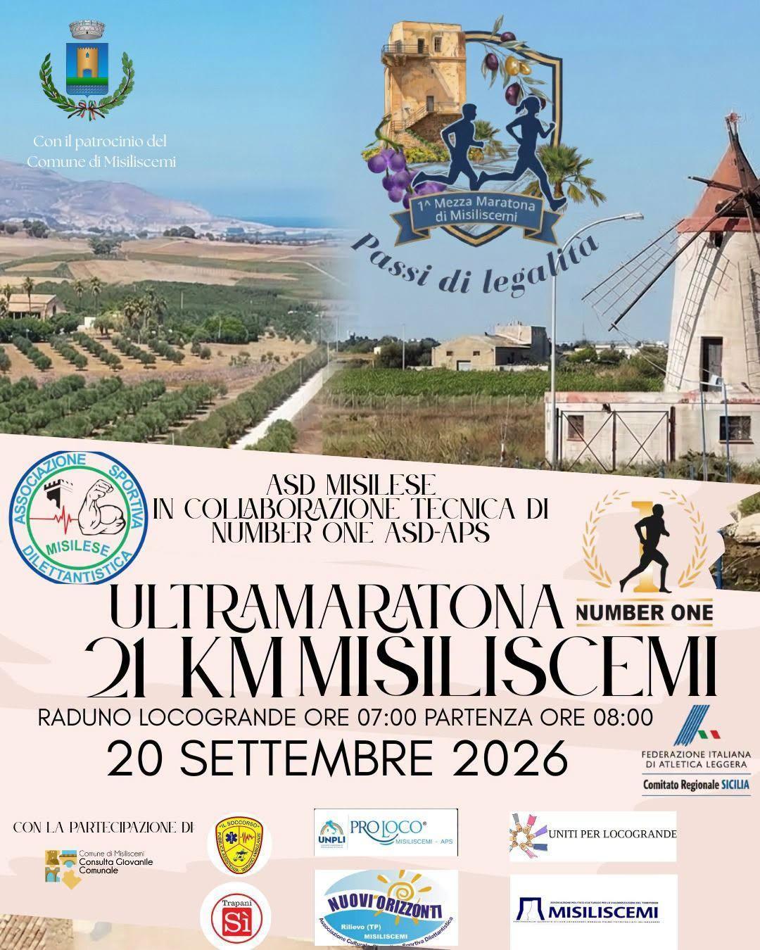 Ultramaratona 21Km Misiliscemi (raduno ore 7:00 - partenza ore 8:00) Ultramaratona 21Km Misiliscemi (raduno ore 7:00 - partenza ore 8:00)