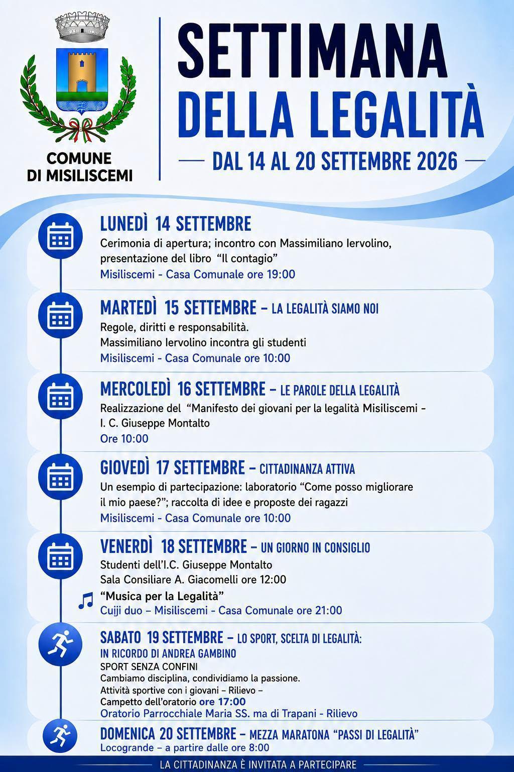 Settimana della legalità - Le Parole della Legalità (inizio ore 10.00)