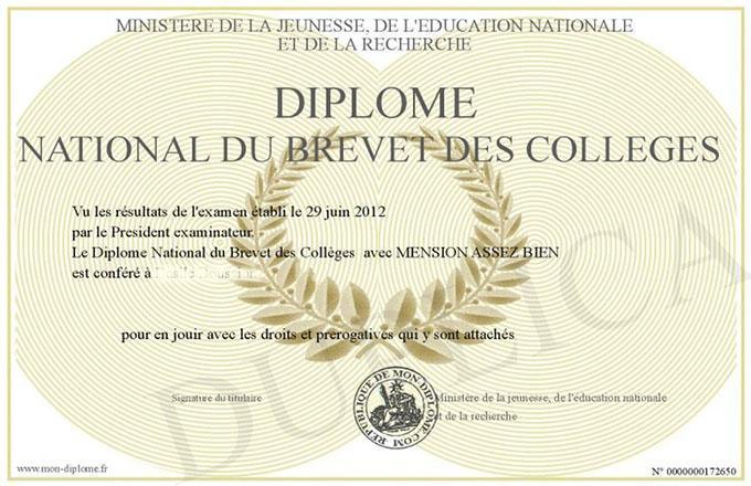 DNB Diplôme National du Brevet