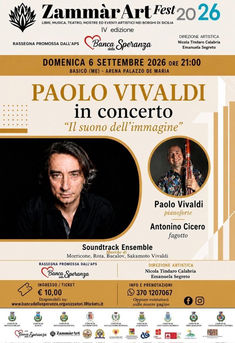 Paolo Vivaldi in concerto "Il suono dell'immagine" (inizio ore 21:00)