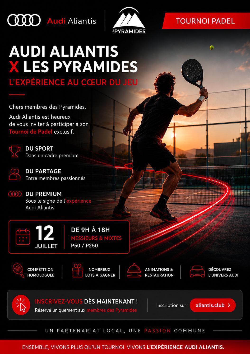 Tournoi de Padel Audi Aliantis Les Pyramides