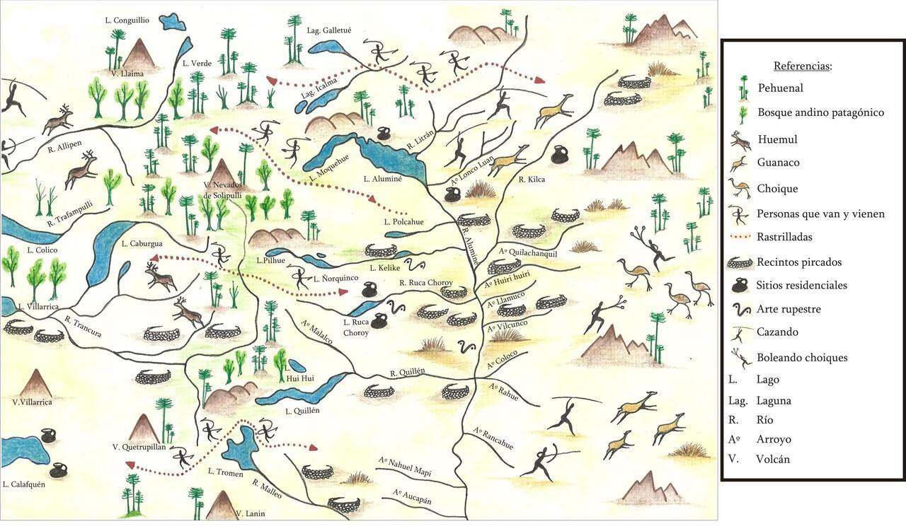 Reconstrucción de la microregión hace aprox. 1000 años.