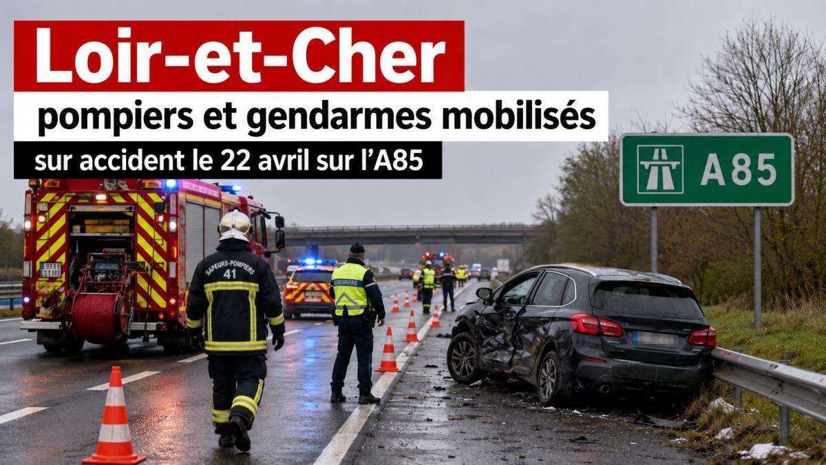 Loir-et-Cher : pompiers et gendarmes mobilisés sur accident le 22 avril sur l’A85 Loir-et-Cher : pompiers et gendarmes mobilisés sur accident le 22 avril sur l’A85
