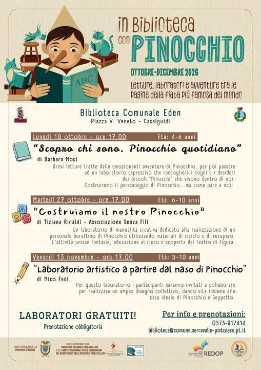 "Scopro chi sono. Pinocchio quotidiano" (età 4-6 anni) (inizio ore 17:00)
