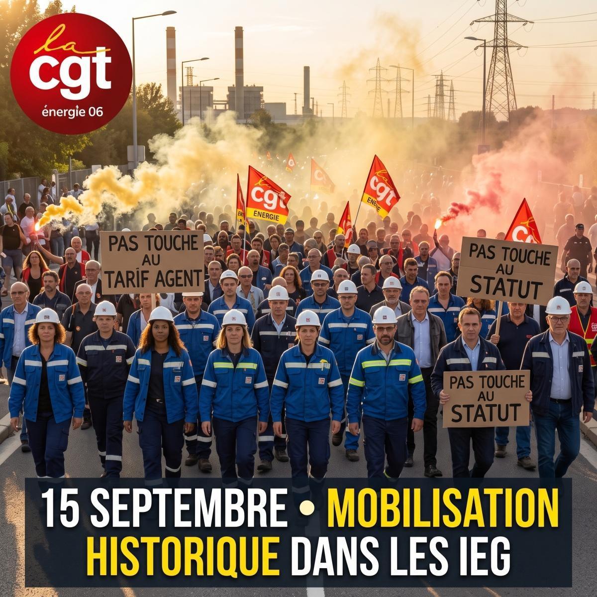 15 Septembre : Mobilisation historique dans les IEG, le gouvernement contraint de nous recevoir ! 15 Septembre : Mobilisation historique dans les IEG, le gouvernement contraint de nous recevoir !