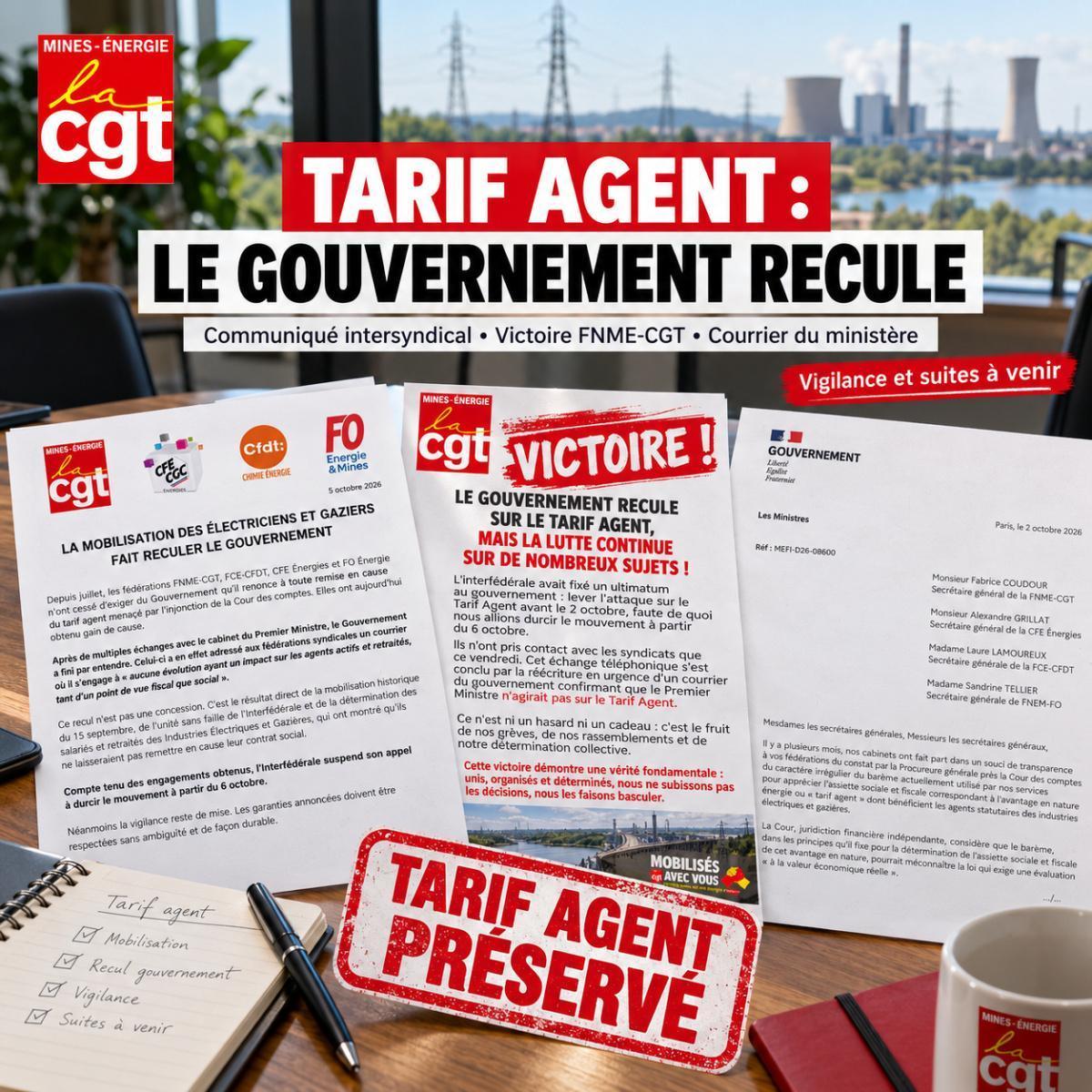 Victoire historique des électriciens et gaziers&nbsp;: le gouvernement recule sur le tarif agent !