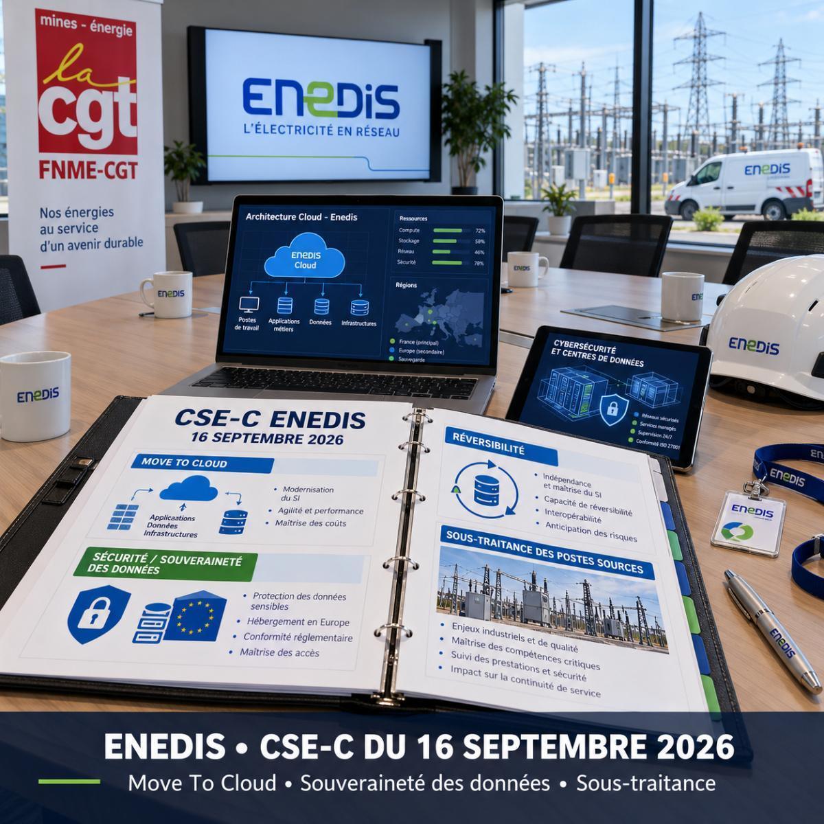 CSE-C Enedis du 16 septembre 2026 : avis négatif sur le Move to Cloud et boycott face à la sous-traitance des postes sources