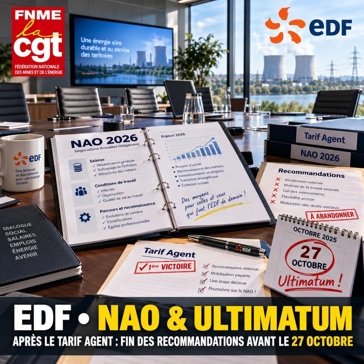 EDF SA : après la victoire sur le Tarif Agent, imposons la fin des recommandations et des NAO de haut niveau !