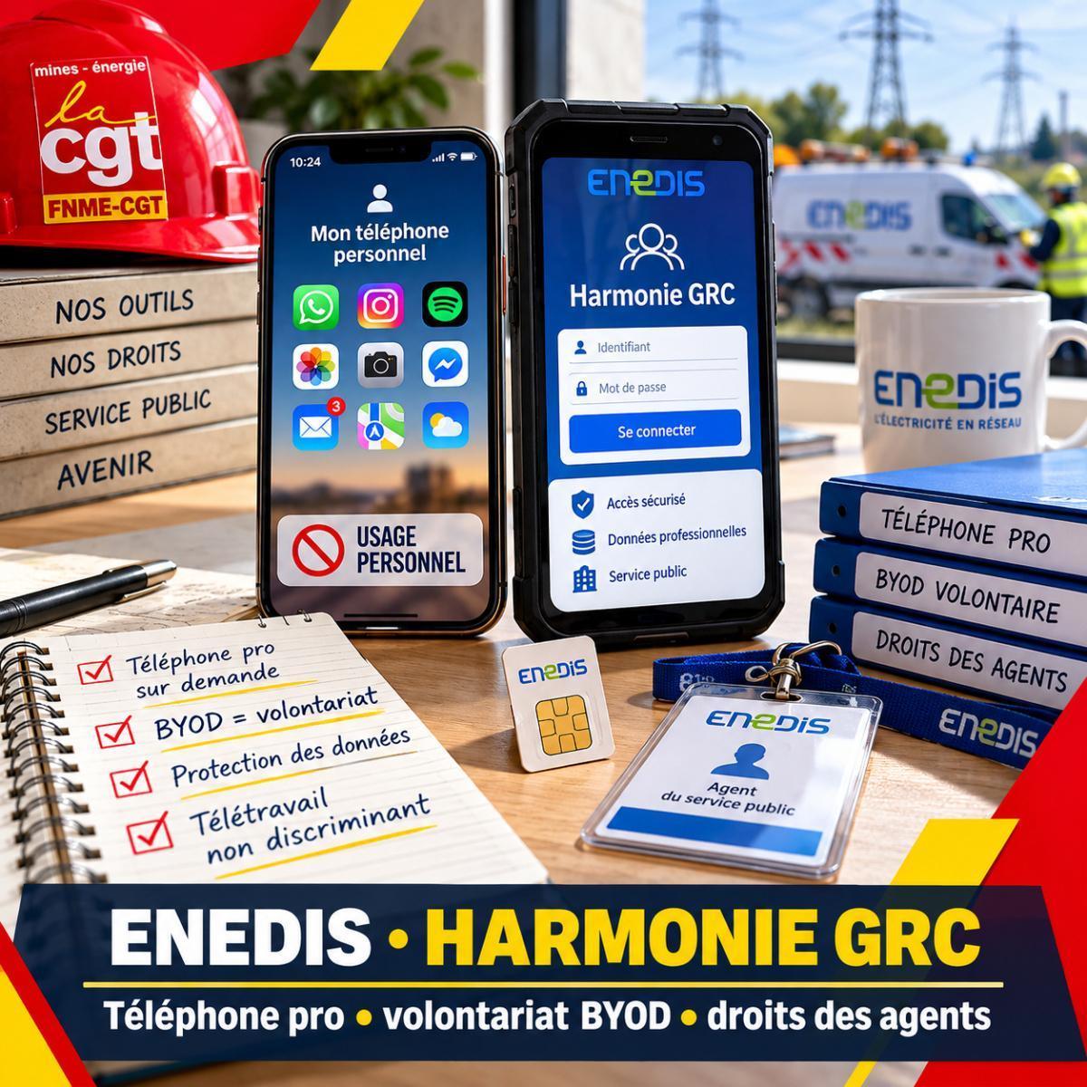 Harmonie GRC chez Enedis : stop aux reculs, la direction doit fournir des téléphones professionnels ! Harmonie GRC chez Enedis : stop aux reculs, la direction doit fournir des téléphones professionnels !