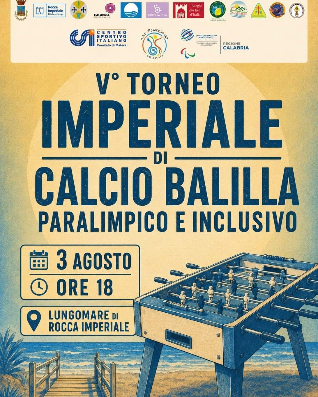 V edizione - Torneo Imperiale di Calcio Balilla Paralimpico Inclusivo (inizio ore 18.00)