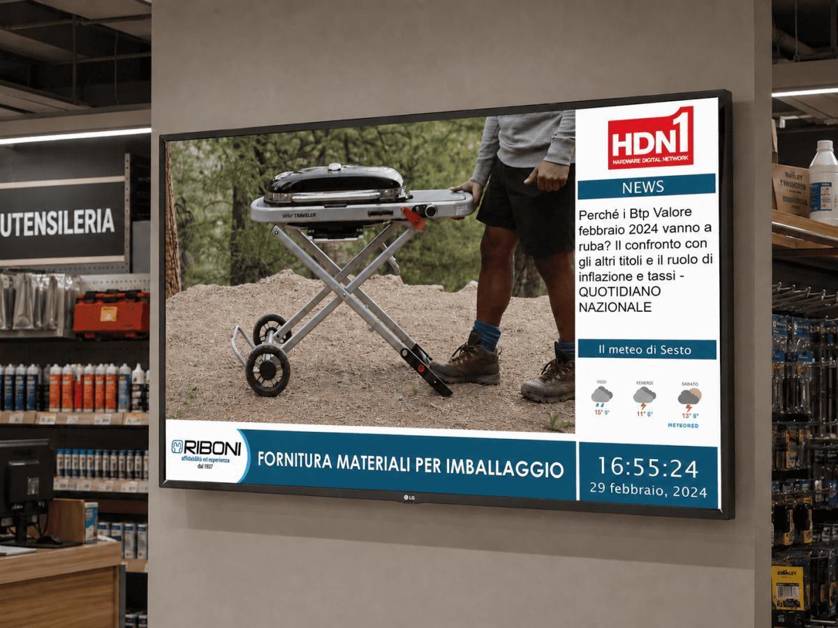 HDN1 | Un canale Digital Signage costruito intorno alla ferramenta HDN1 | Un canale Digital Signage costruito intorno alla ferramenta