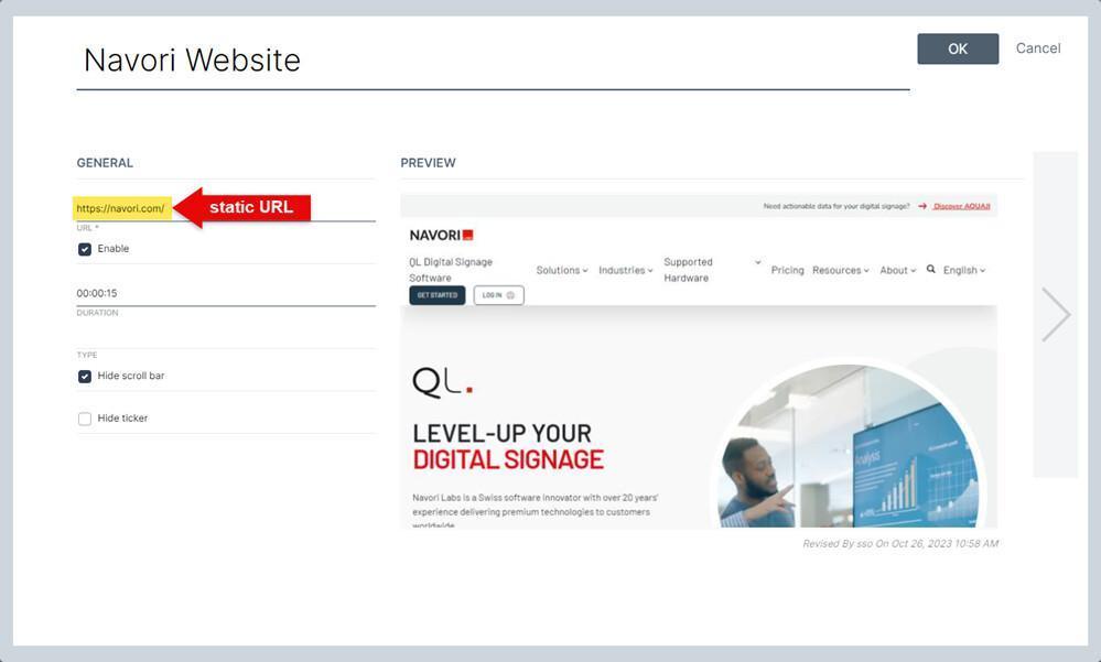 Lavorare con contenuti URL statici e dinamici Lavorare con contenuti URL statici e dinamici