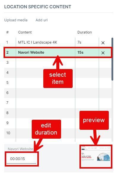 Contenuti specifici per location Contenuti specifici per location
