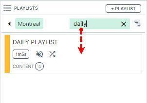 Cercare le playlist Cercare le playlist