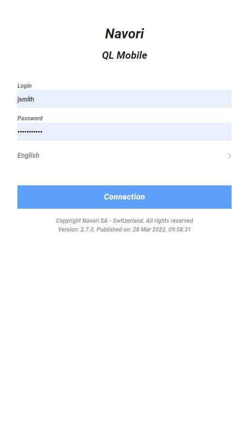 Accedere a QL Mobile Accedere a QL Mobile