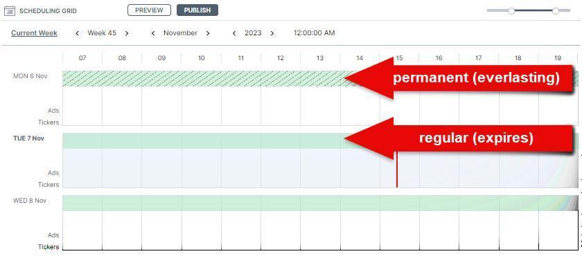 Usare i time slot permanenti (Everlasting) Usare i time slot permanenti (Everlasting)
