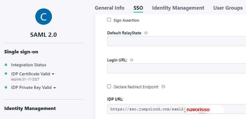 Come configurare l'integrazione SSO con JumpCloud Come configurare l'integrazione SSO con JumpCloud