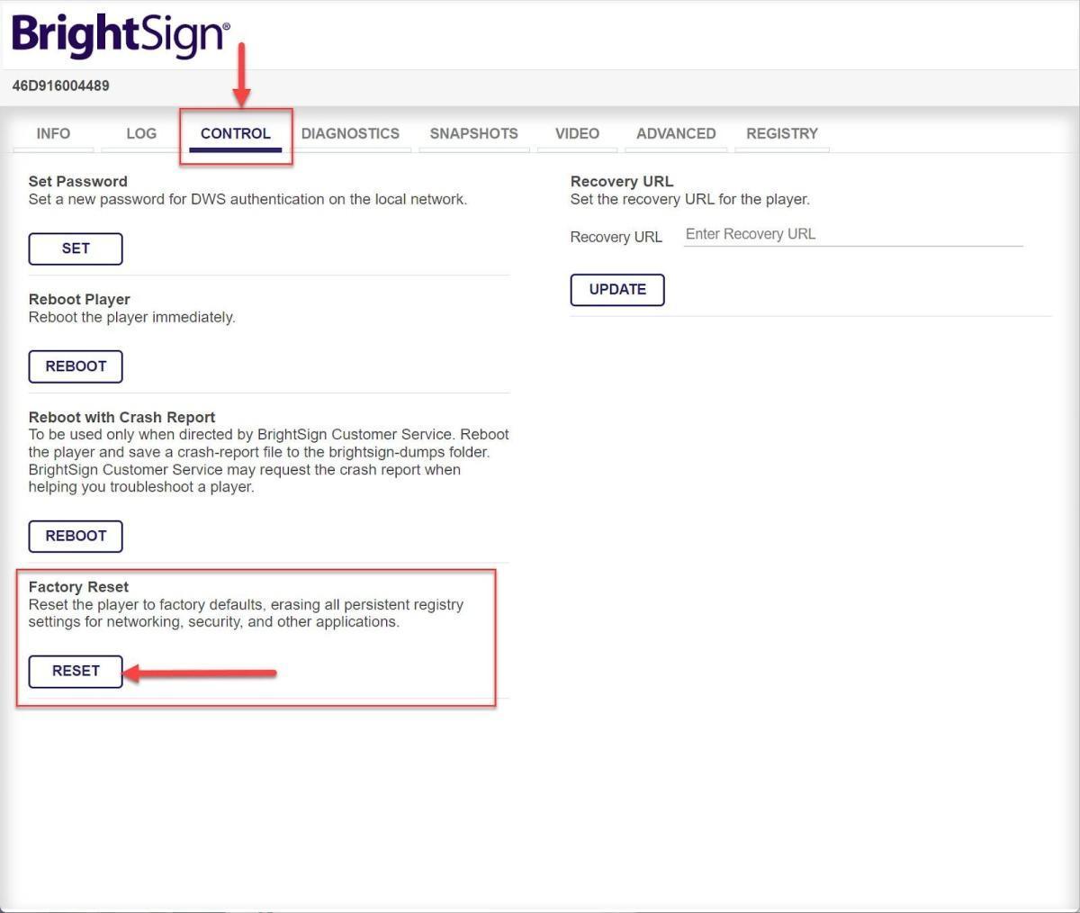 Configurazione del QL Player - Installazione su BrightSign XT, XD e HD Configurazione del QL Player - Installazione su BrightSign XT, XD e HD