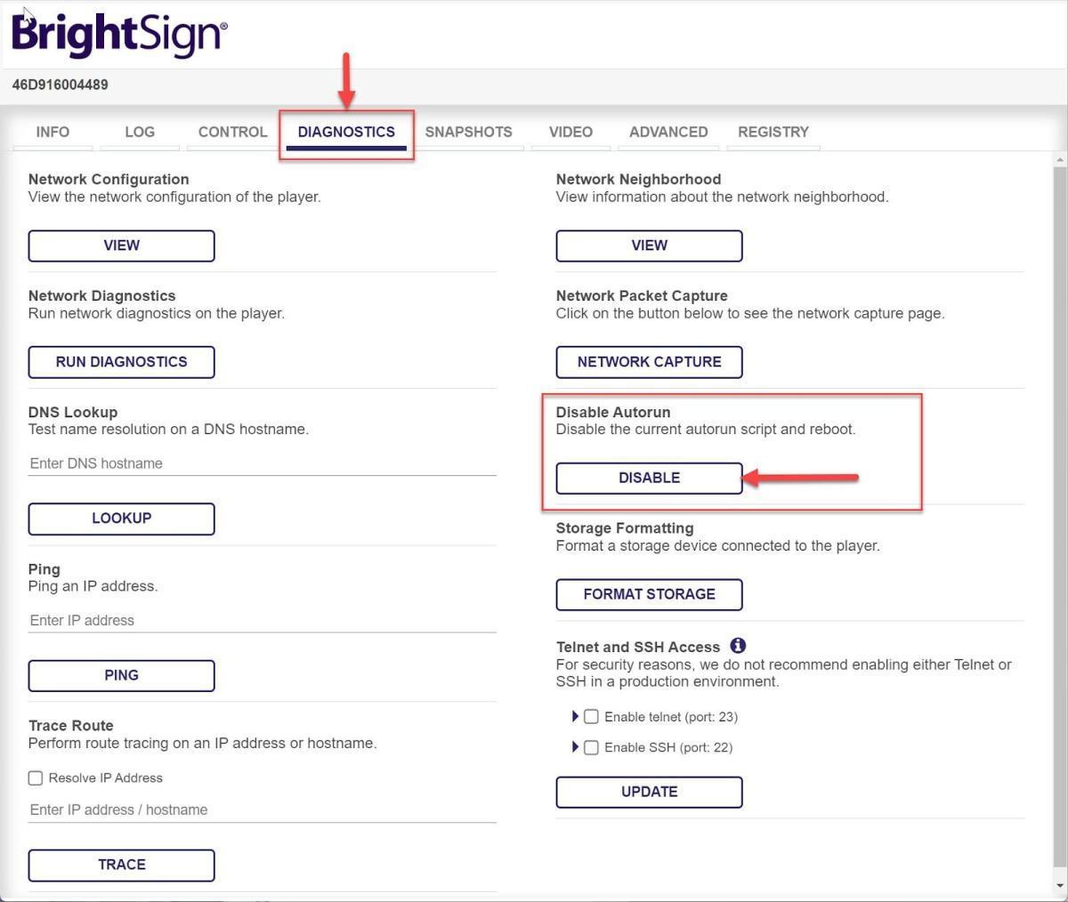 Configurazione del QL Player - Installazione su BrightSign XT, XD e HD Configurazione del QL Player - Installazione su BrightSign XT, XD e HD