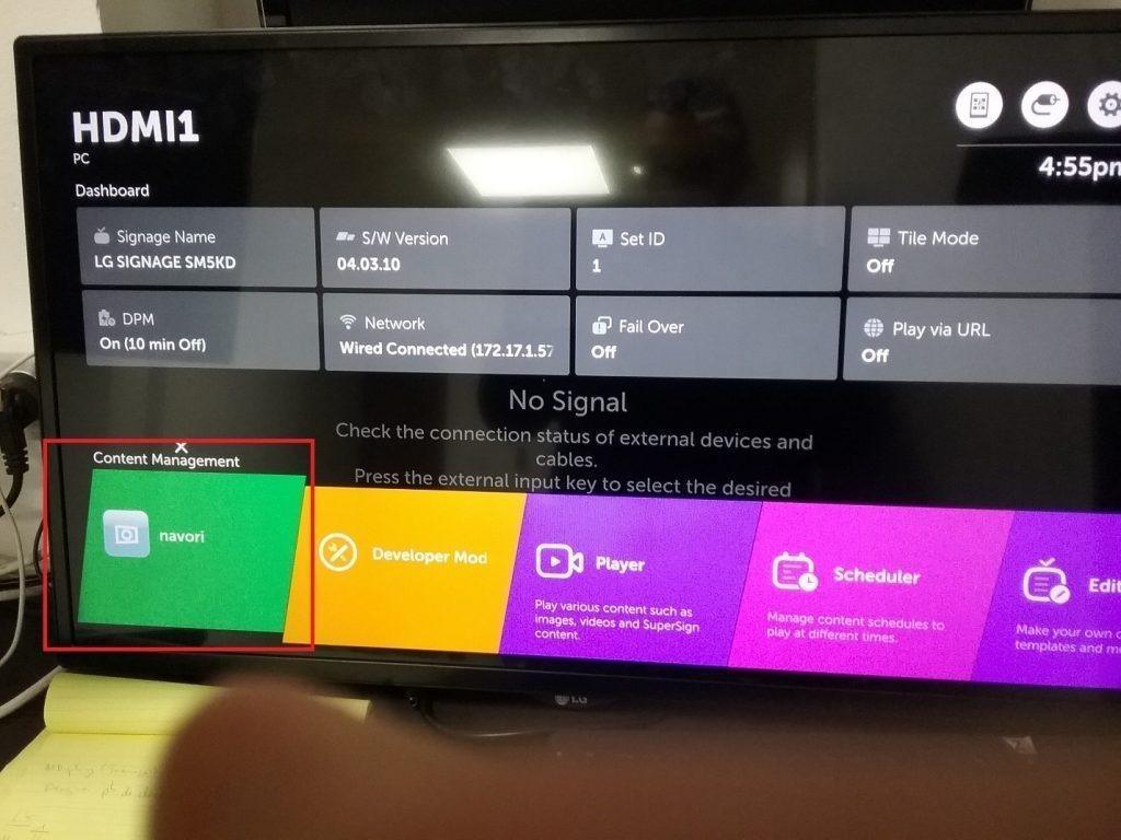 Configurazione del QL Player - LG WebOS Configurazione del QL Player - LG WebOS