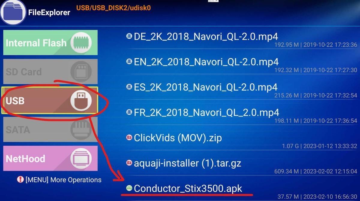 Reinstallare il QL Player su Stix 3500/3700 Reinstallare il QL Player su Stix 3500/3700