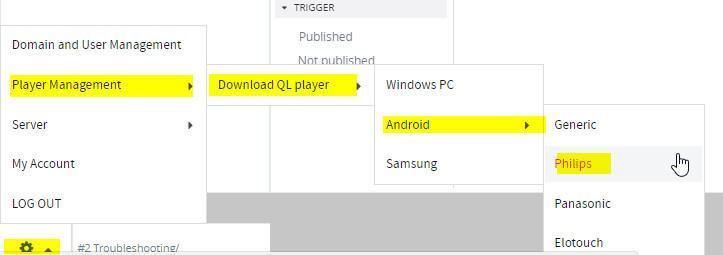 Configurazione del QL Player - Display Philips Android SoC Configurazione del QL Player - Display Philips Android SoC