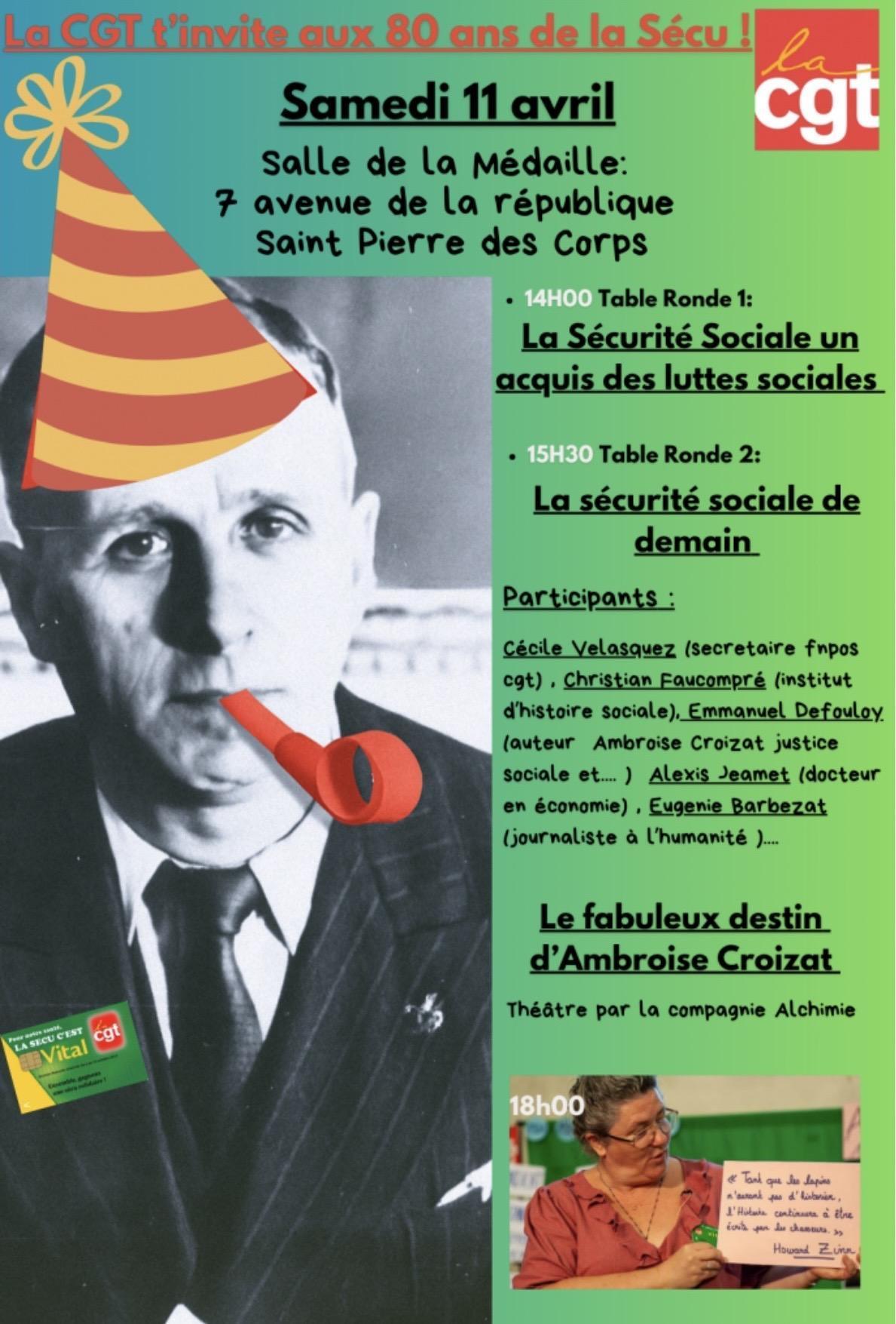 La CGT t'invite aux 80 ans de la Sécu!