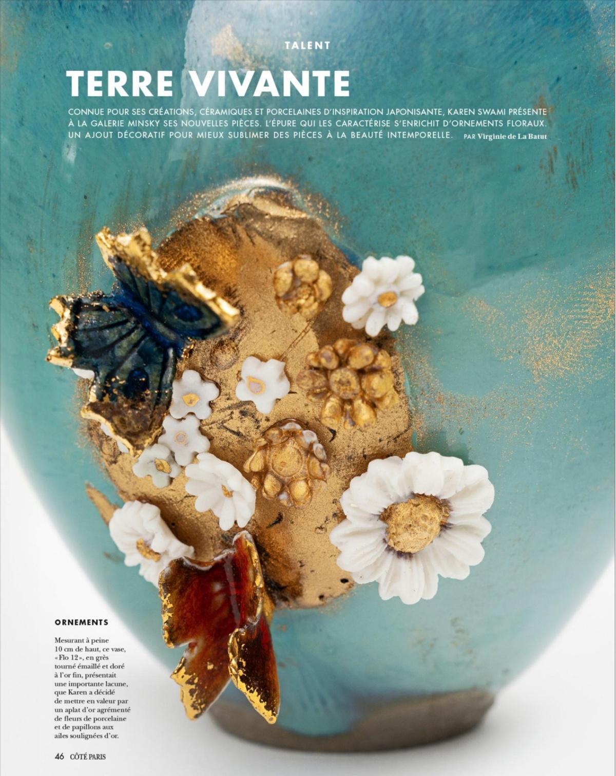 Terre vivante : Karen Swami et le kintsugi fleuri à la galerie Minsky