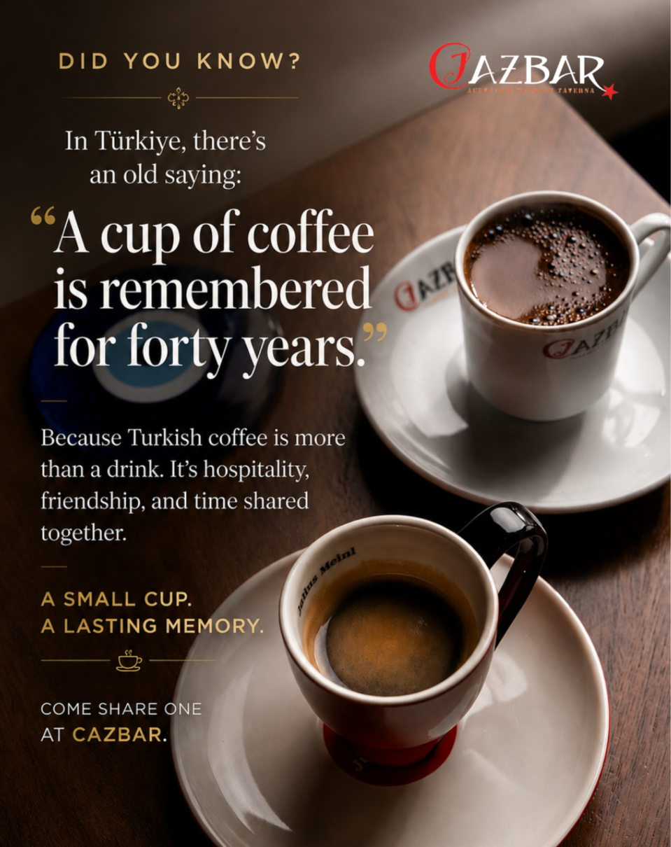 Turkish Coffee promotion at Cazbar Columbia
