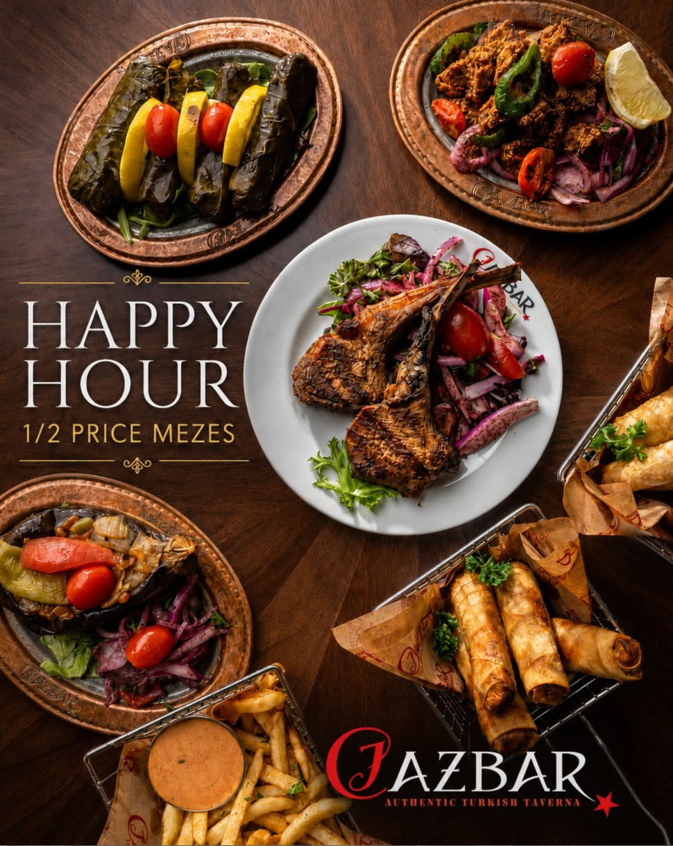 Happy Hour promotion at Cazbar Columbia