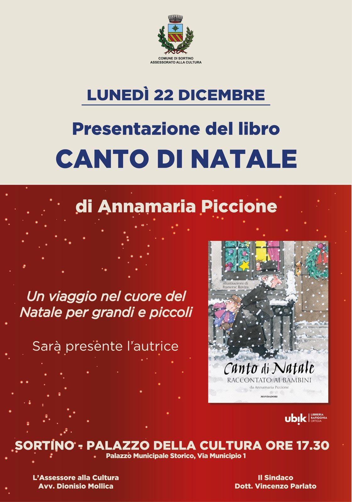 Presentazione del libro "Canto di Natale" di Annamaria Piccione (inizio ore 17.30)