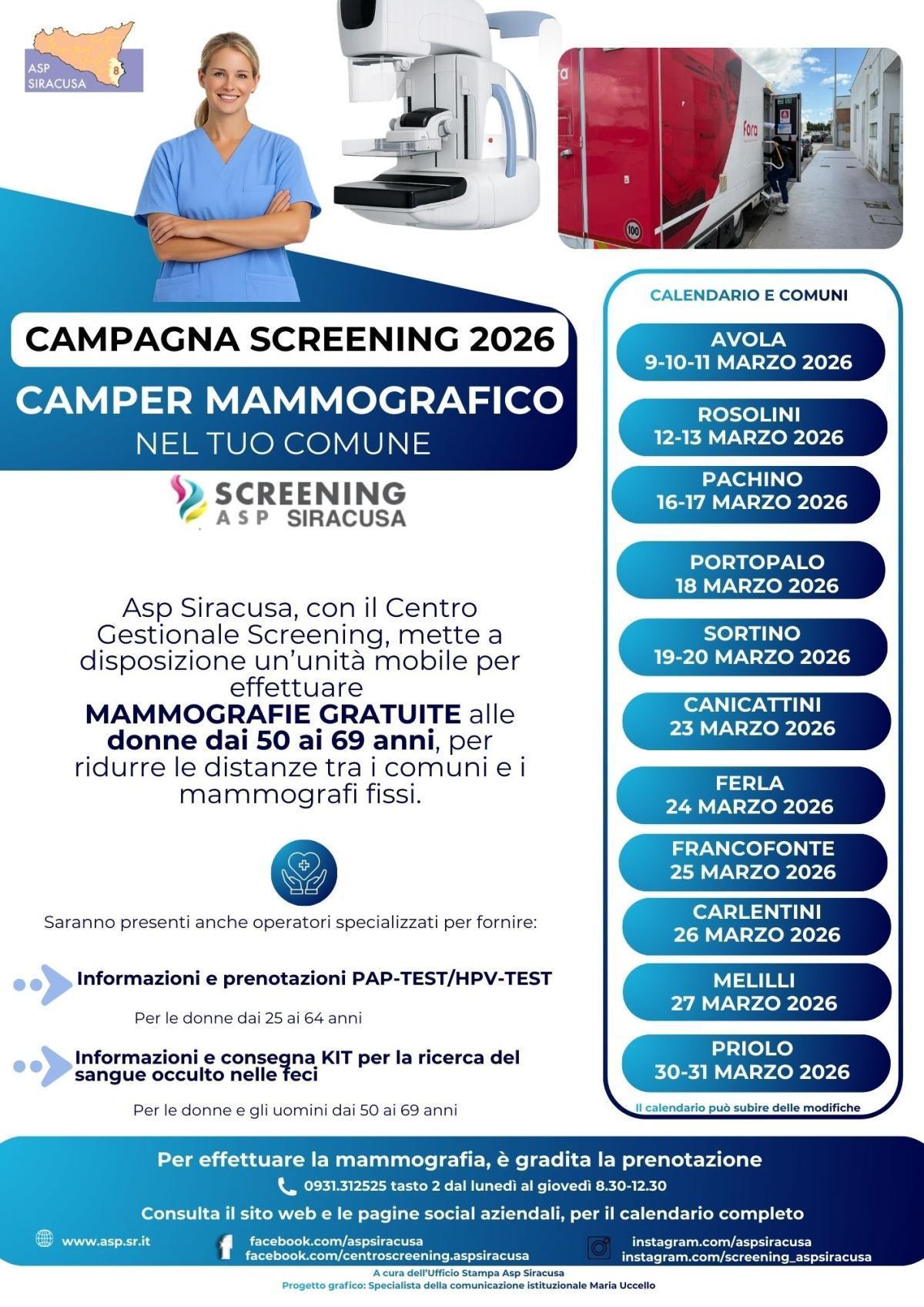 Campagna Screening - Camper Mammografico Campagna Screening - Camper Mammografico