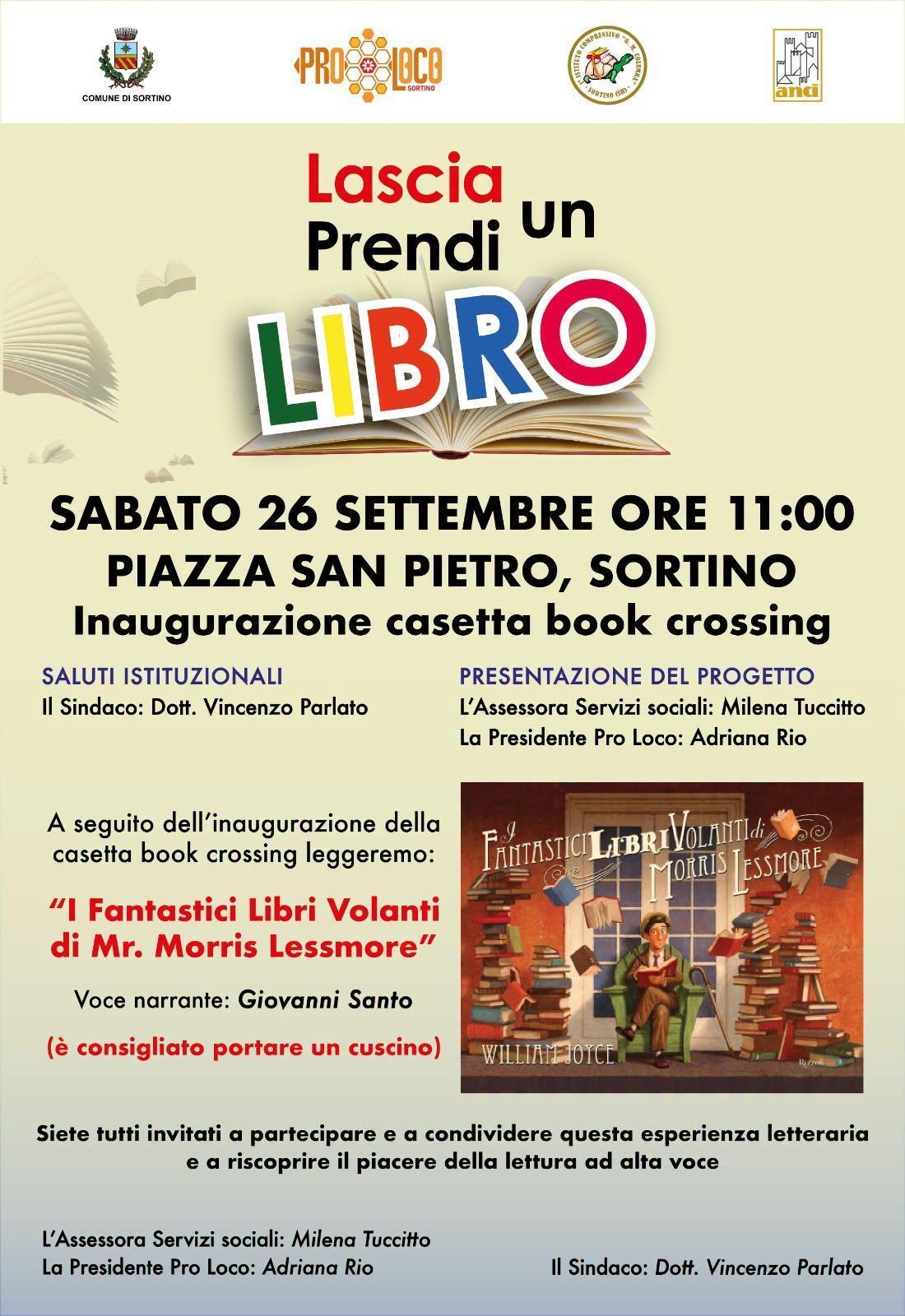 Inaugurazione Nuova Casetta del Book Crossing (Inizio ore 11.00)