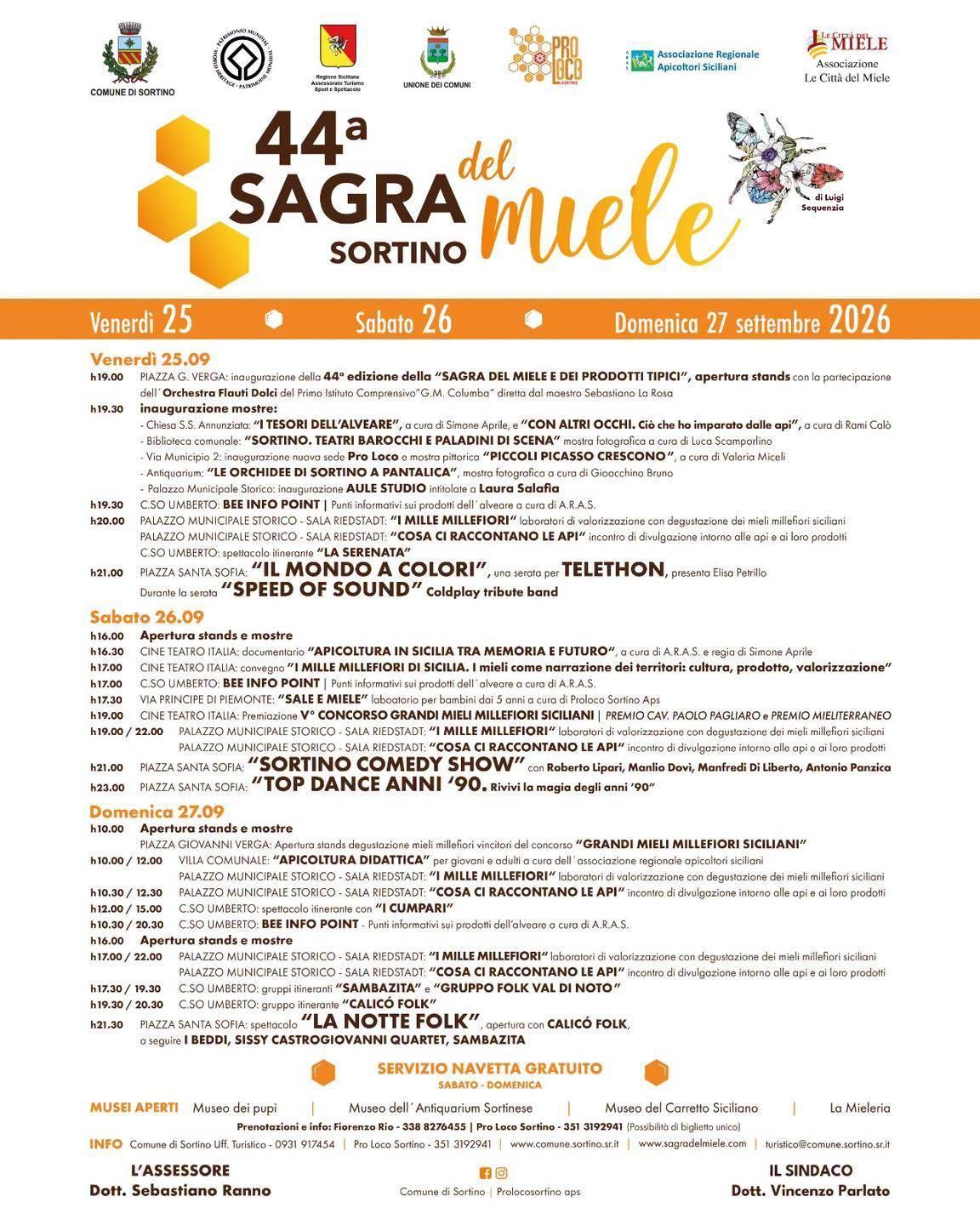 44ª Sagra del Miele "Top Dance Anni '90" (Inizio ore 23.00)
